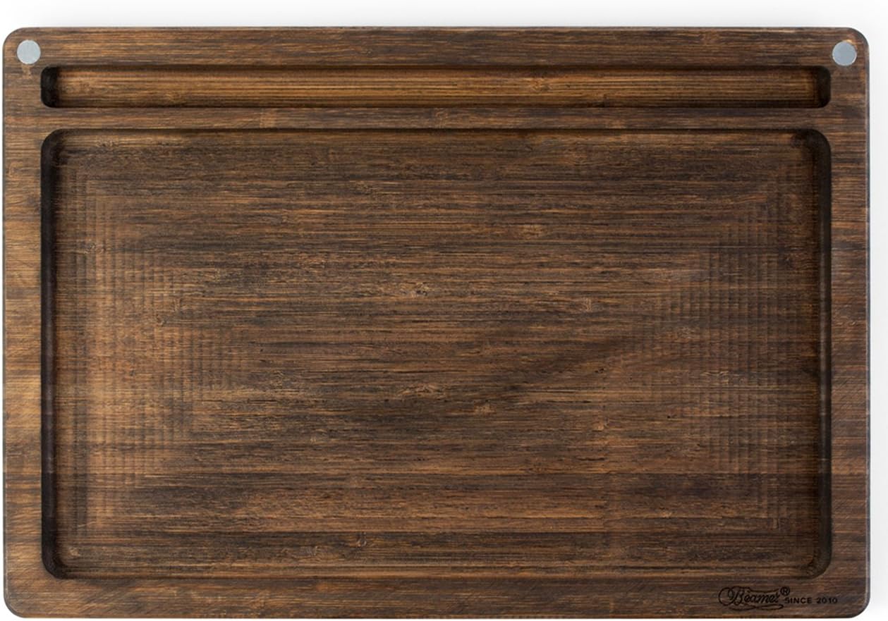 Beamer Ace All-Natural Bamboo Rolling Tray - Original Finish - 14 X 9.5 inch