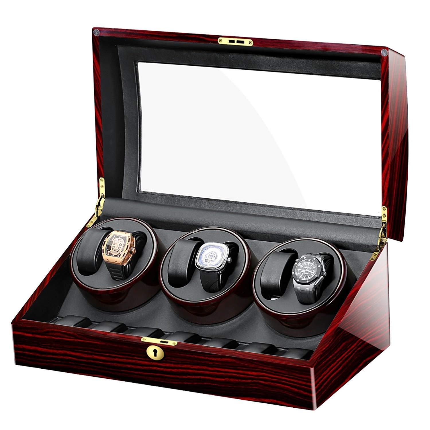 YNIYUJKL Wooden Double Automatic Watch Winder Storage Boxes For 6 Watches - Watch Winders For Automatic Watches Custom, 03