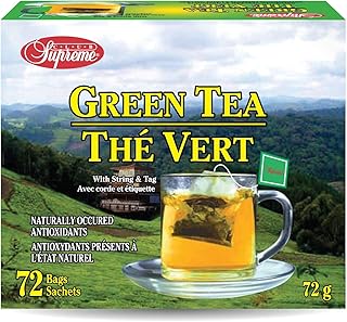 Club Supreme Green Tea 1728 Bags - Naturally Ocurred Antioxidants - (Case of 24 x 72 Tea Bags)