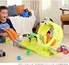 Hot Wheels Monster Truck Speed Challenge Race with 2 large and small minicars Vehicle Toy Play Set From 4 Years Old Yellow HXT05
