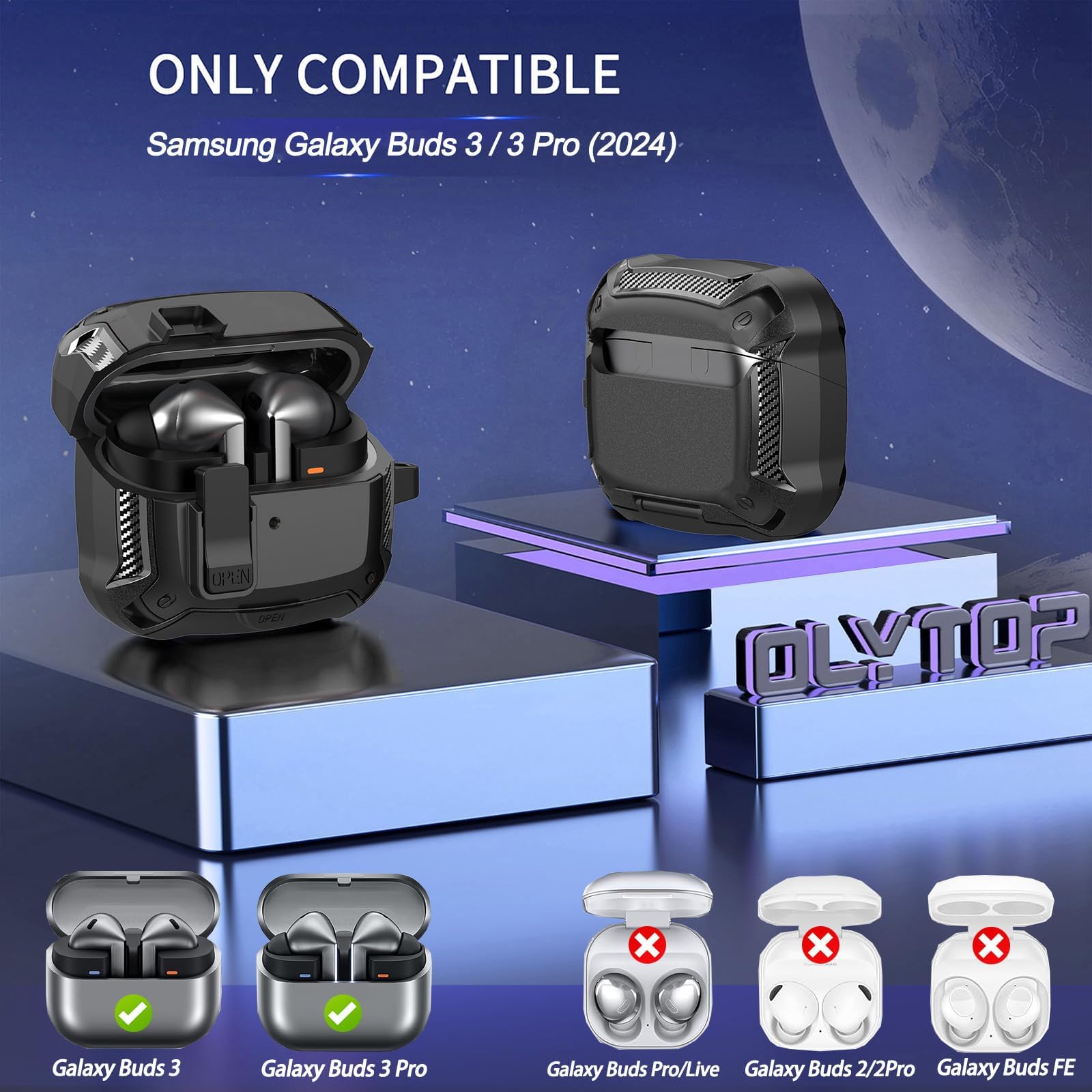 Amazon.com: Galaxy Buds 3 Pro/3/3 FE Case Cover with Phone