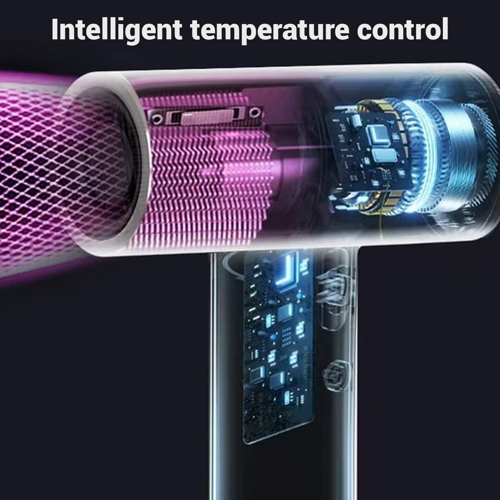 Kabelloser Haartrockner 300W Föhn, 100.000 U/min Tragbarer Reiseföhn mit 15600mAh Batterie, 3 Temperaturen 9 Geschwindigkeiten für Reisen Outdoor