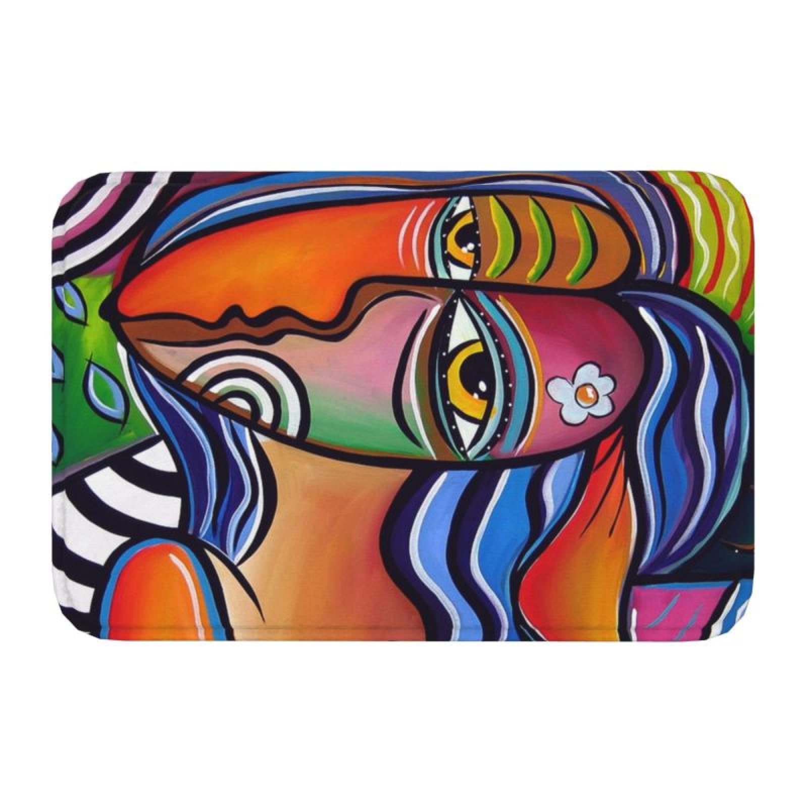 Tapis d'entrée de porte ultra absorbant Picasso - Sol propre et lavable pour cuisine et bain