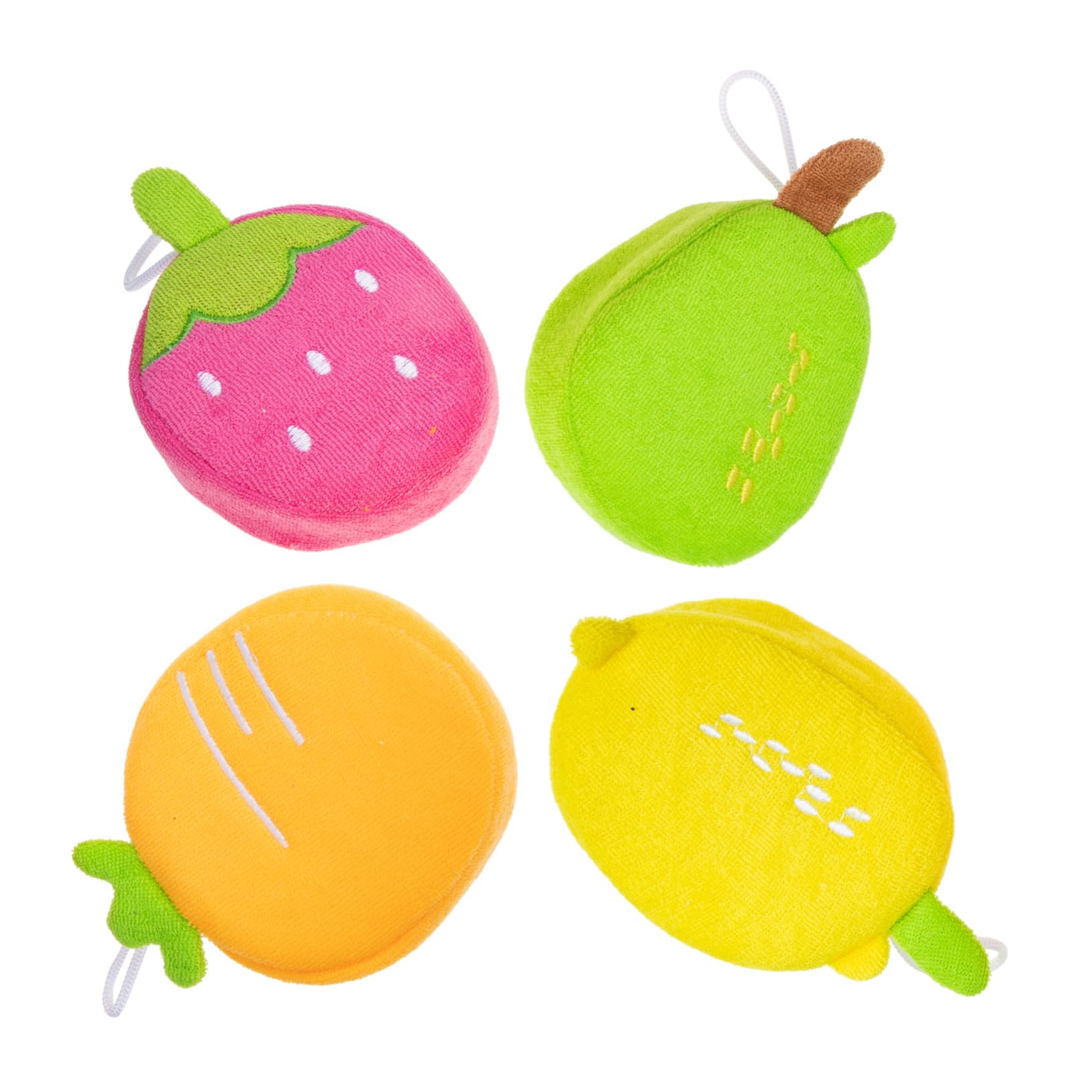 FOMIYES 8 Piezas Baño de frutas esponja puf esponjas masajeadoras para bebés infantiles esponja baño bebe depurador modelos cepillo de limpieza corporal infantil cepillo de baño