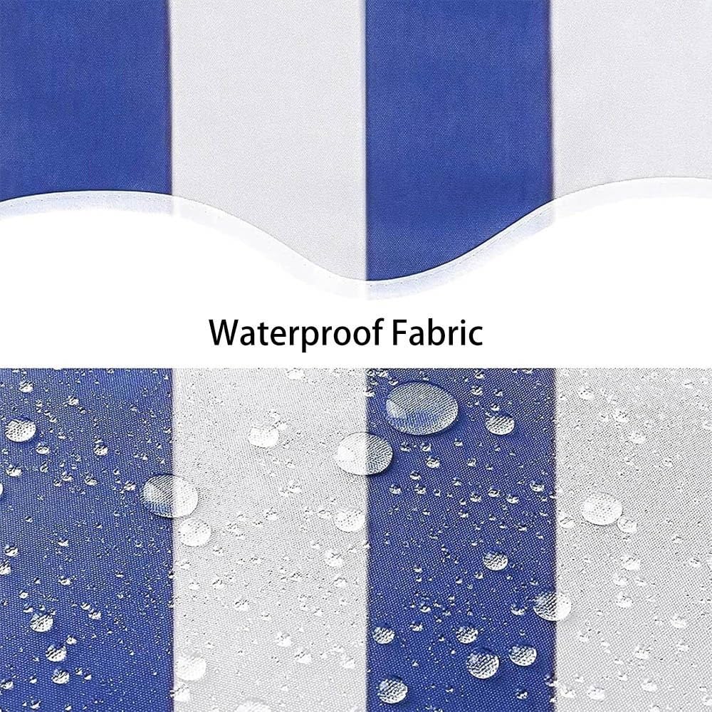 Markiza na patio 3 x 3 m, zapasowa tkanina – do użytku na zewnątrz, osłona przeciwsłoneczna, wysuwana markiza do okien i drzwi, odporna na warunki atmosferyczne, czerwona, 3 x 2 m