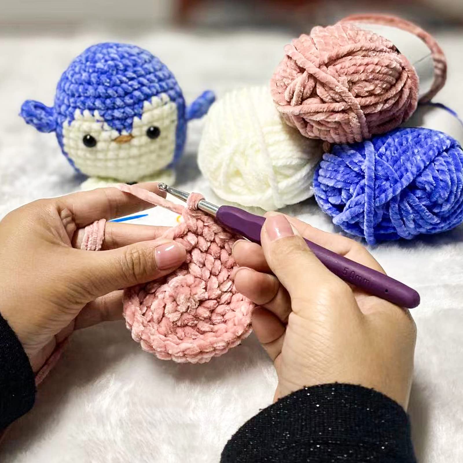 Kit Crochet Débutant Complet En Forme De Pingouin - Ensemble De