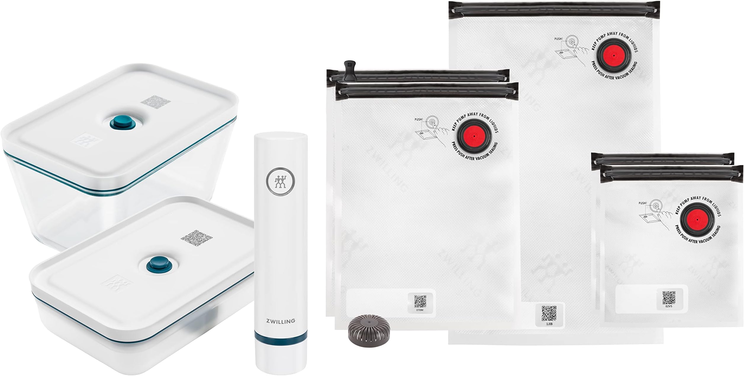 Fresh & Save Vacuum Starter Set, Glass, L, 8-pcs, La Mer