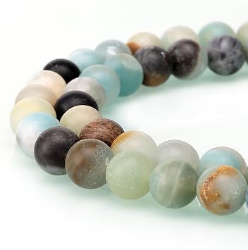 Gorgeous Natural Fushia Drusy Agate Gemstone Matte Round Loose Beads for Jewelry Making 8MM, Colorful Amazonite