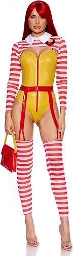 Miniatura 4 de Forplay Disfraz sexy de comida rápida para mujer, talla Me Up, multicolor