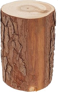 Ciieeo de Flores de Toco de Madeira de Flores de Casca de Madeira Suporte de Madeira Rack de Plantas Suporte de Arranjo de Flores para Jardim Sala de Estar Rack de Plantas -