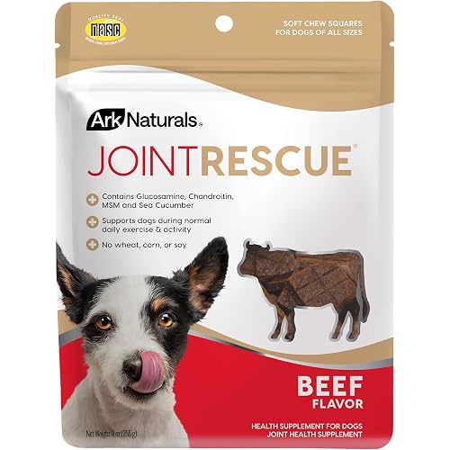 Ark Naturals Joint Rescue Supplement Dog Chew Treats - Beef Flavor