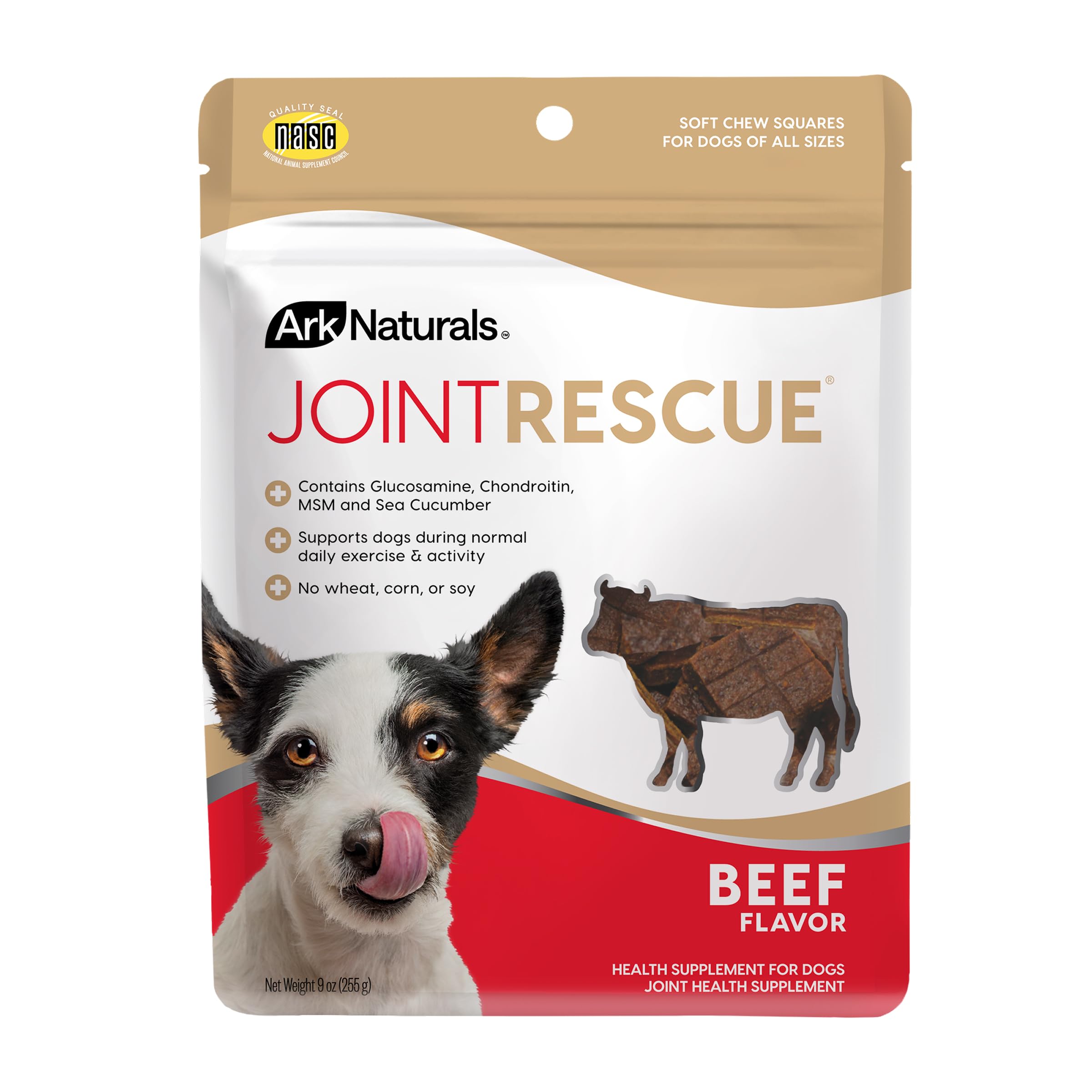 Ark Naturals Joint Rescue Supplement Dog Chews - Beef Flavor