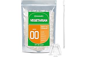 Wananfu Size 00 Empty Vegetarian Capsules for Making Your Own Supplements