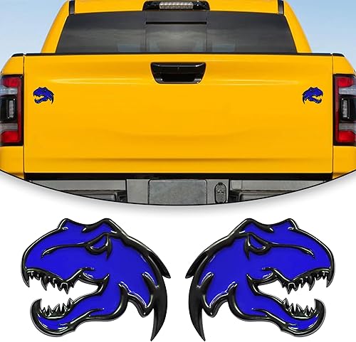 Emblema de dinosaurio insignias de metal para Dodge RAM TRX 1500 2500 3500  Pégalas en cualquier lugar (un par) (azul)