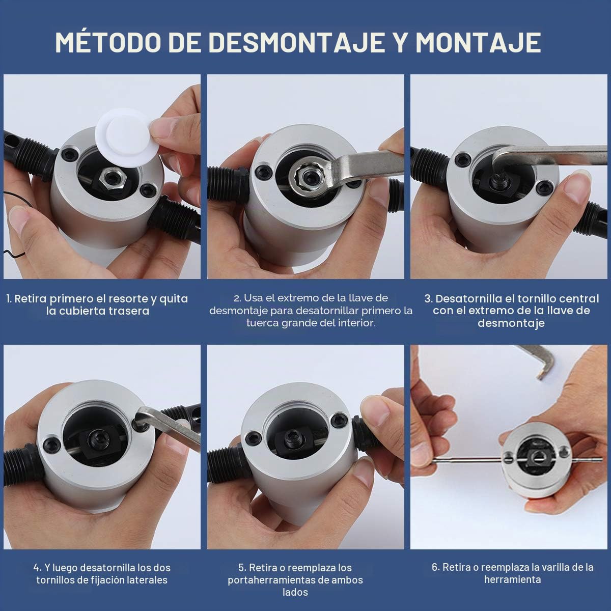 LAOYE Herramienta de Corte de Chapa de Doble Cabezal con Accesorios con Corte, Cortador de Chapa para Taladro Elétrico