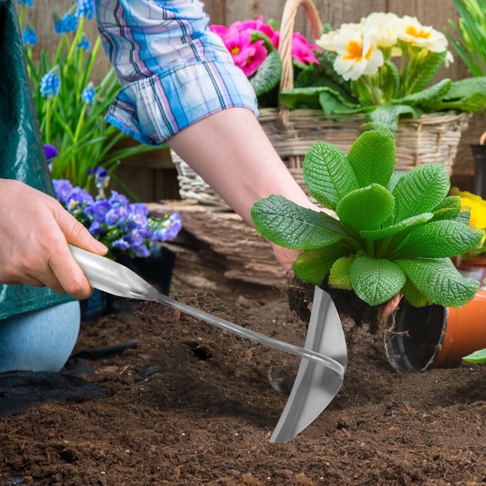 Hoe Garden Tool Gardening Sickle Tool Set, 2026 New Hand Weed Remover Tool for Weeding and Planting, Heavy Duty Manual Weeder Gardening Hand Tools for Farm Home Gardening (2 PCS)