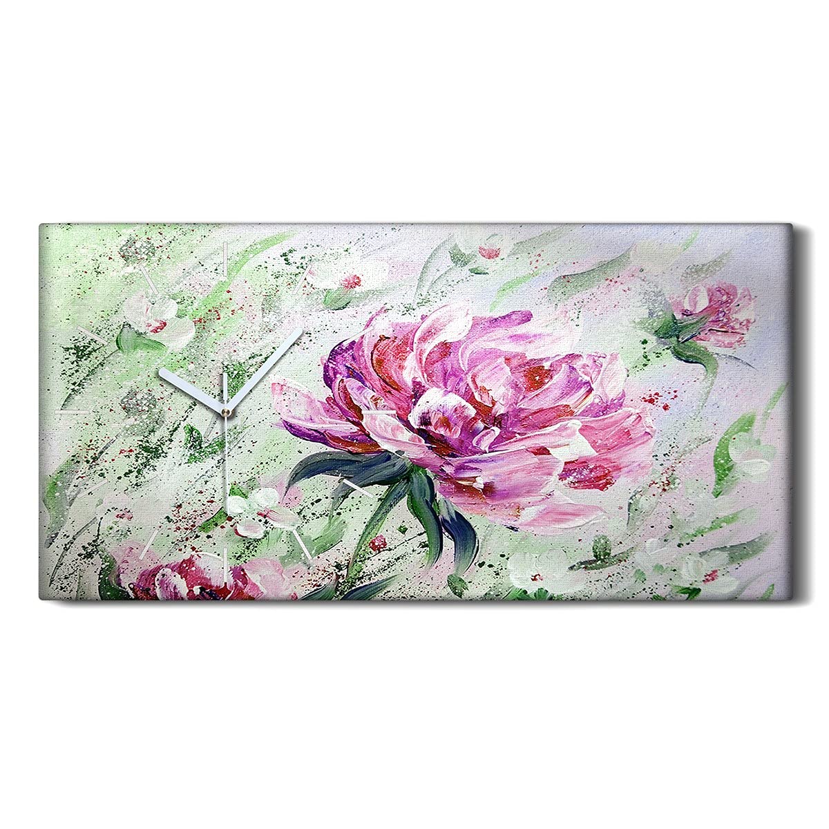 Horloge sur Toile Art Moderne Mains Blanches Salon Haut de Gamme