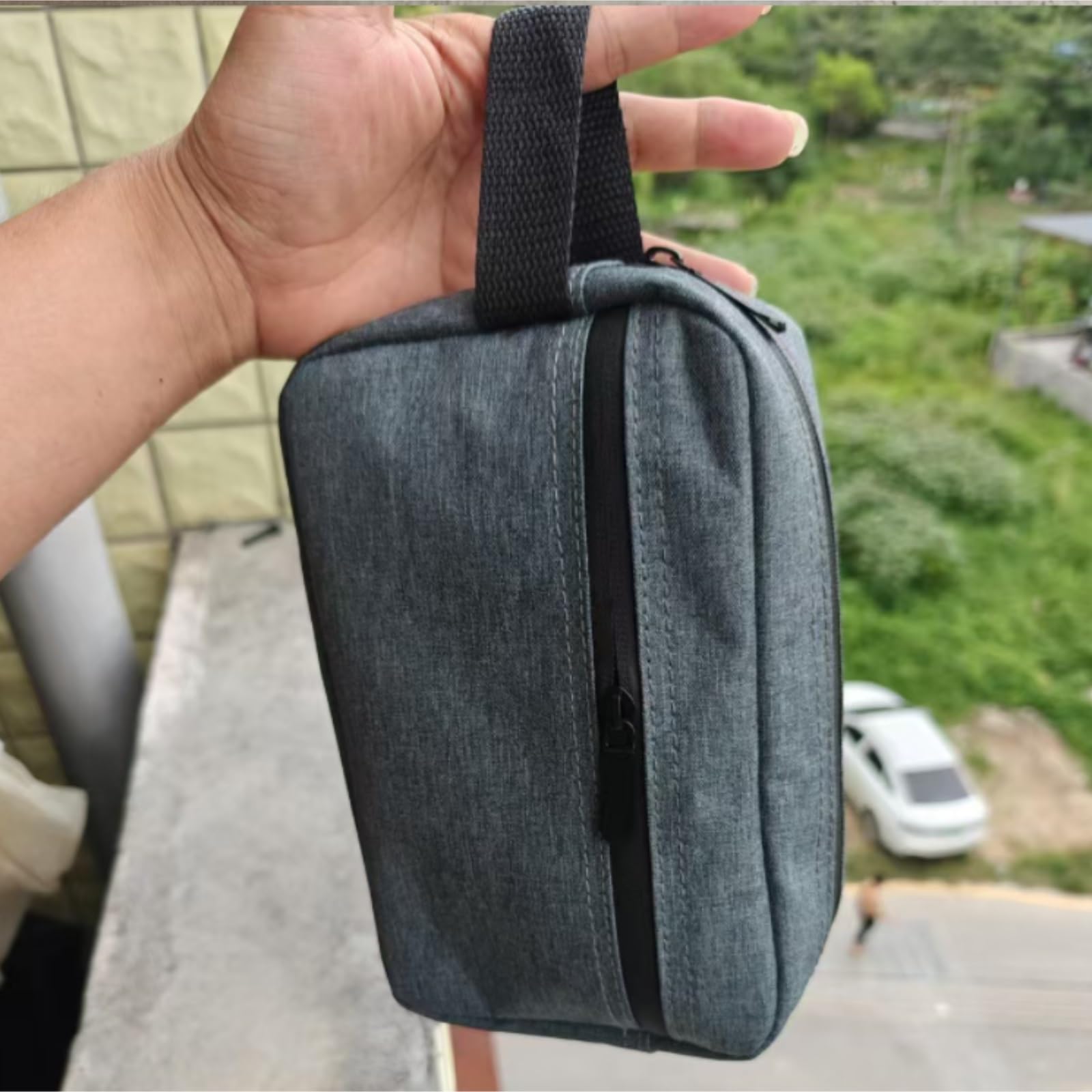 Trousse Maquillage Trousse De Toilette Trousse de Toilette de Voyage étanche, adaptée aux Accessoires de Toilette, Sac de Rangement Pliable Pochette Maquillage Femme(Black)