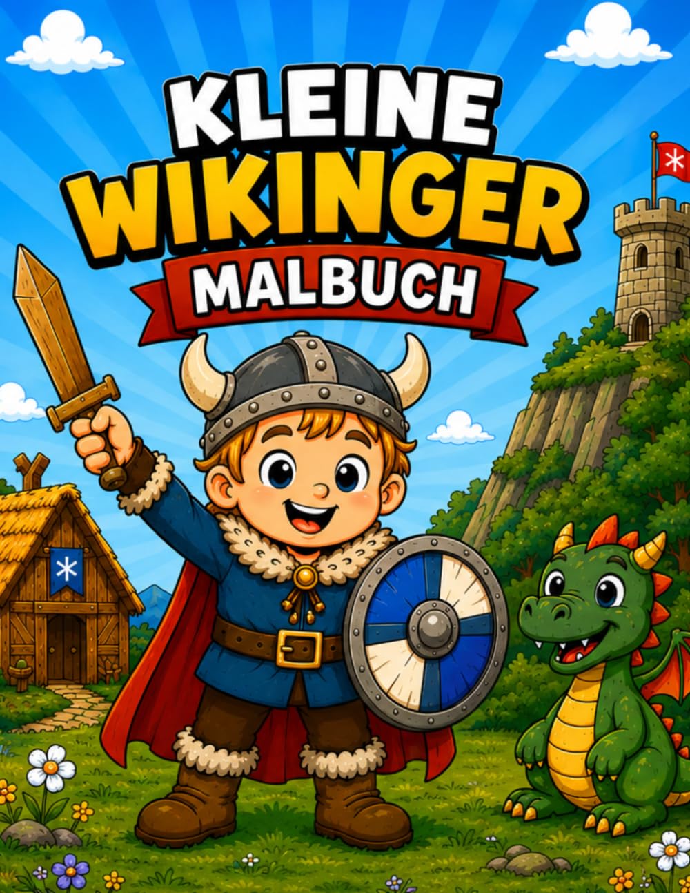 Kleine Wikinger Malbuch: Große Abenteuer zum Ausmalen