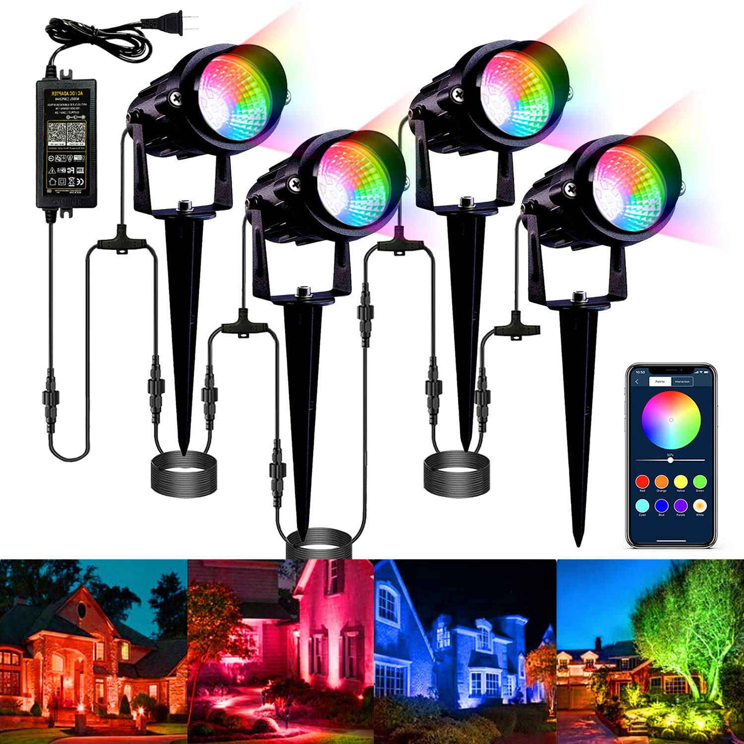 Buy Landscape Lights 12W Outdoor RGB Color Changing Landscape Light 12