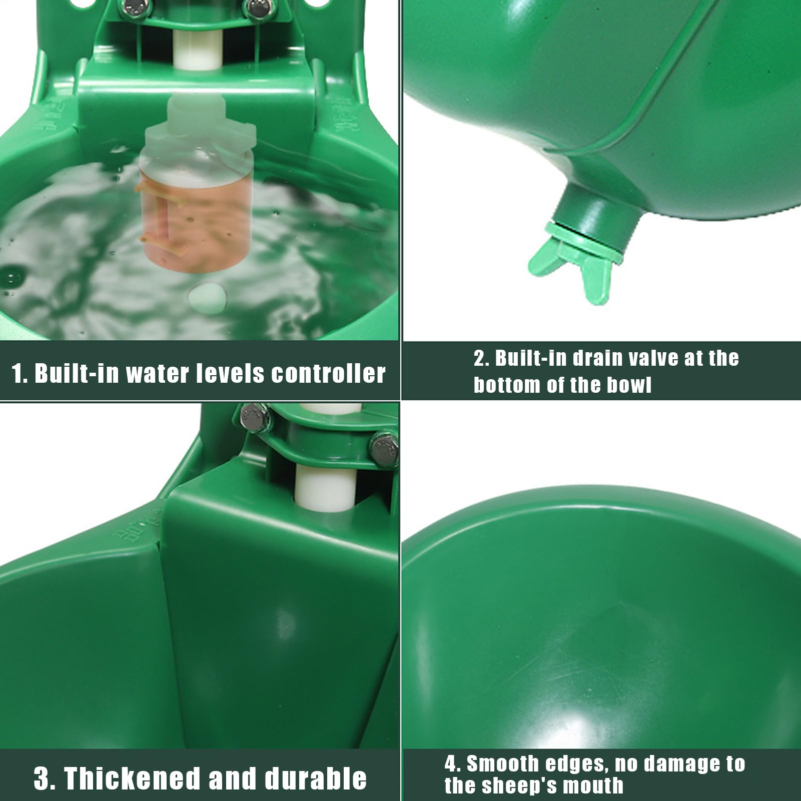 Abreuvoir Automatique pour Chien, 500 ML, mangeoire pour Chevaux, bétail, Distributeur d'eau pour Moutons, chèvres, bétail et Chiens