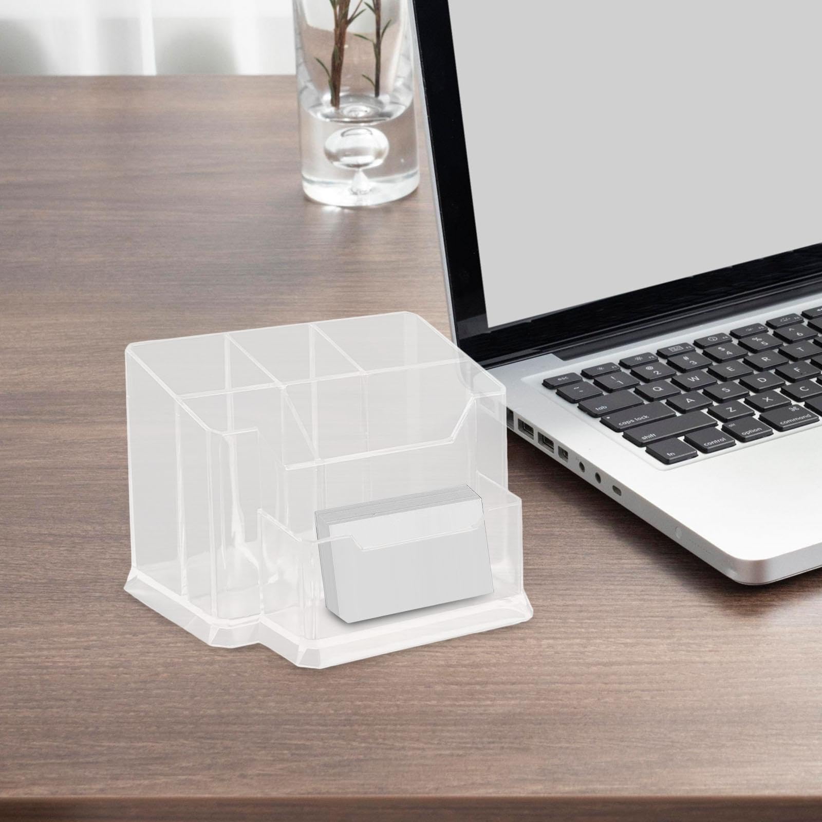 Support pour Cartes de Visite en Acrylique Transparent pour Bureau avec Râtelier de Bureau et Présentoir de Cartes de Nom pour Réceptions d'Hôtel, 5 pièces