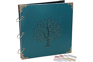 Photo Album DIY Scrapbook - 12x12 Family Picture Booth Albums with Photo Corners