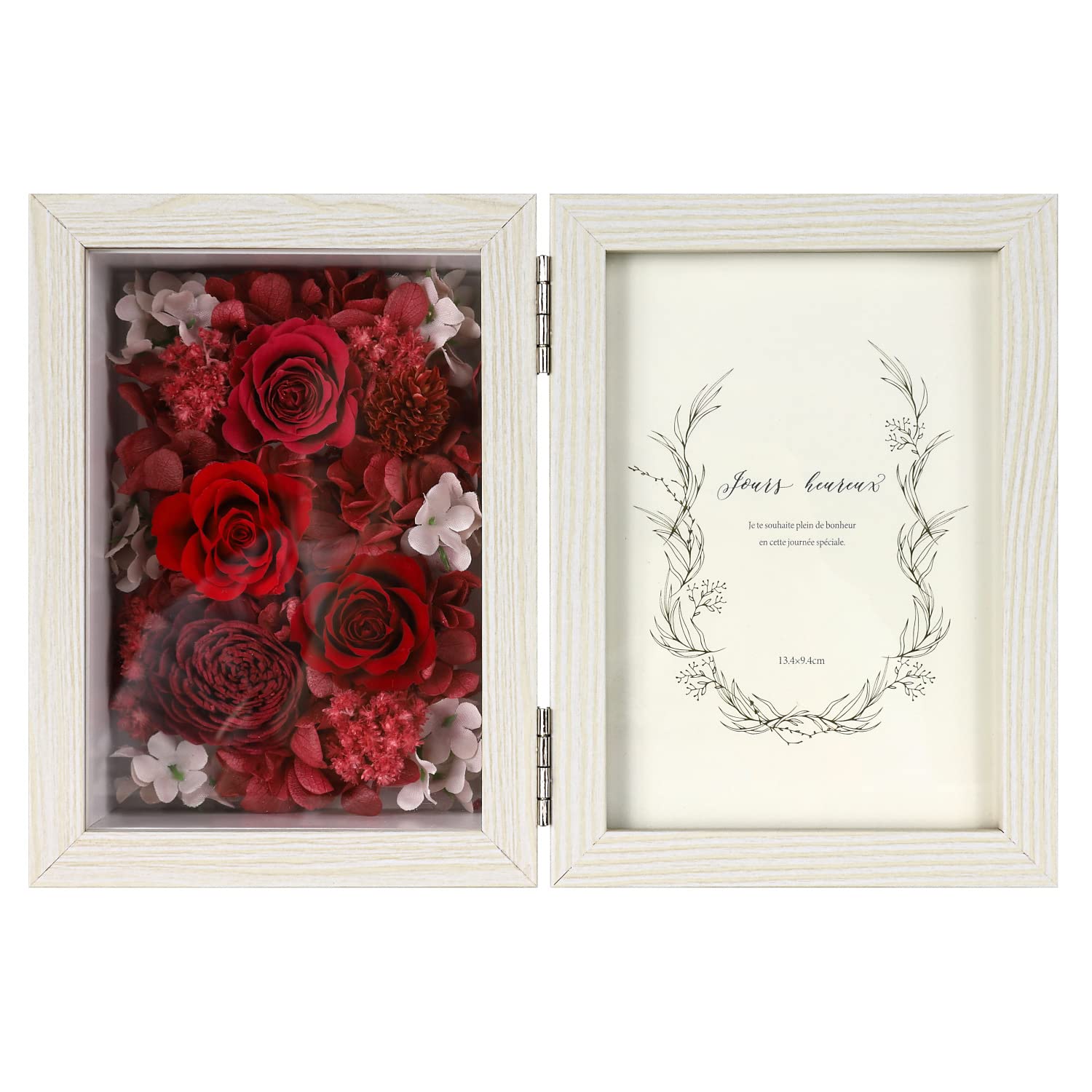 Amazon｜（なないろ館）プリザーブドフラワー フォトフレーム 写真立て