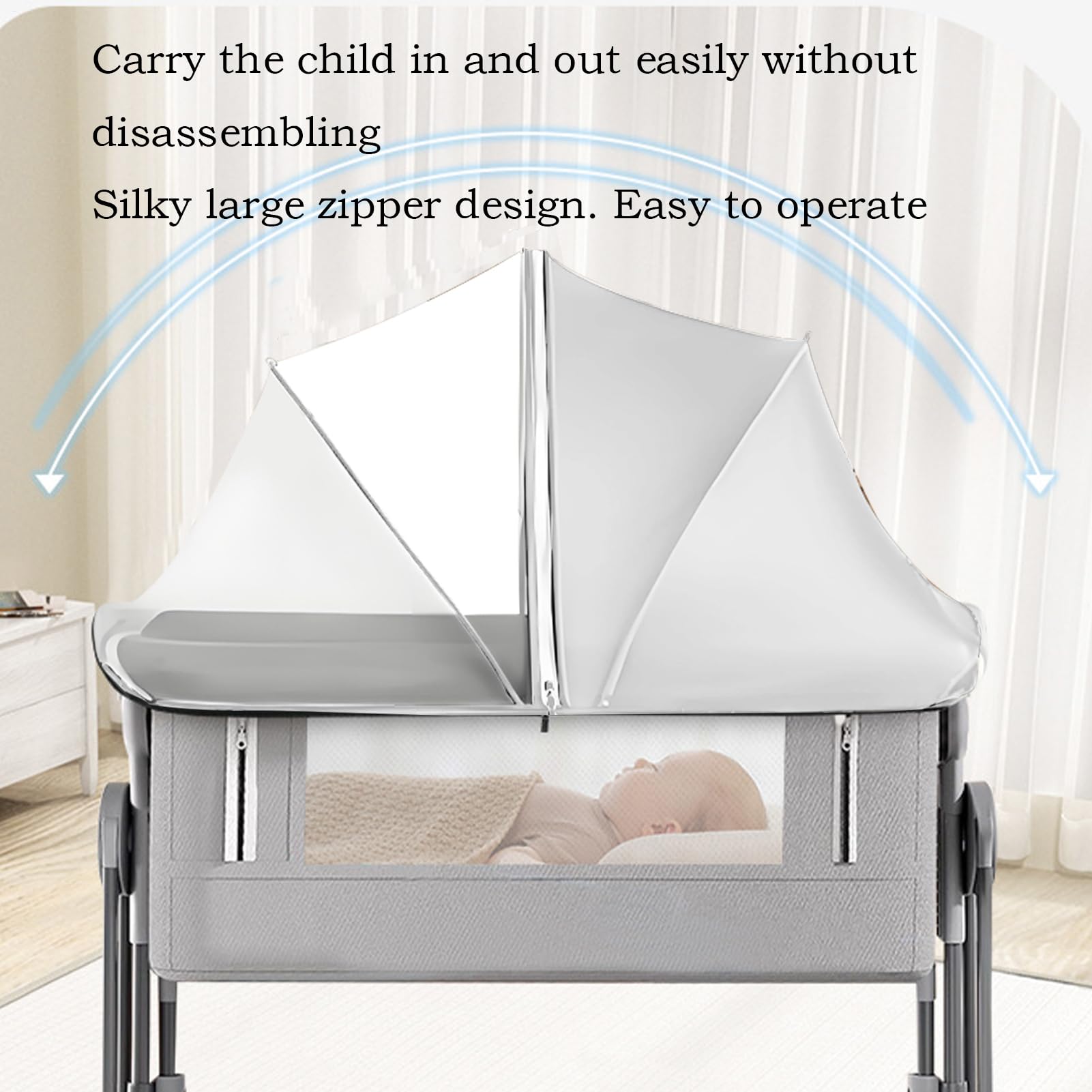 Baby Netz,Schutznetz Für Babykörbe, Babybetten Und Laufgitter | Atmungsaktives Mesh Mit Langlebiger Barriere Als Insektenschutz Für Neugeborene