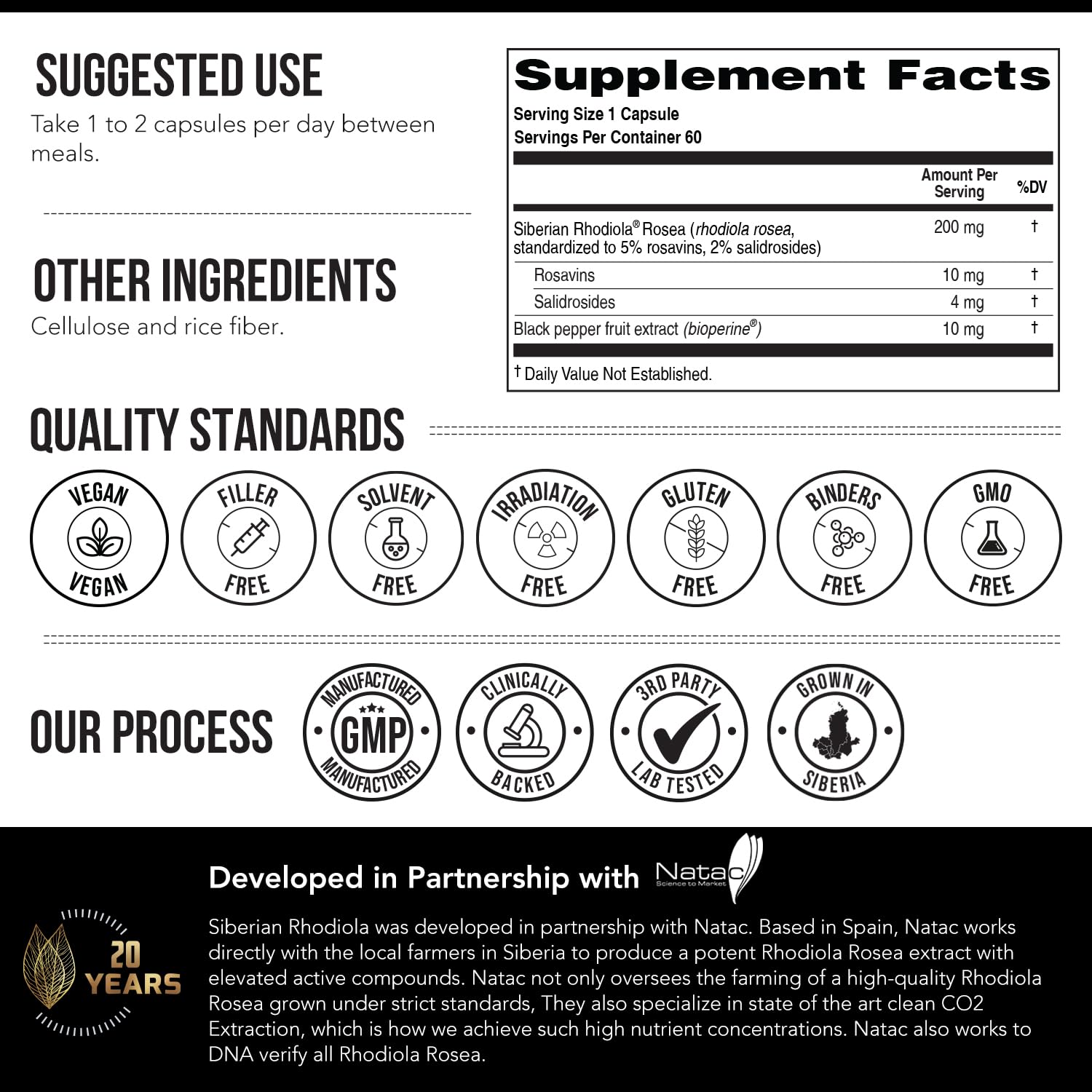 Max Strength Siberian Rhodiola®Rhodiola Rosea 5% Rosavins, 2% Salidroside — Amazon image 8