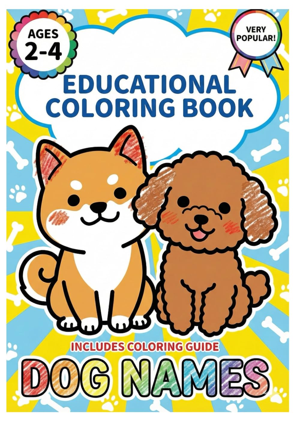 EDUCATIONAL COLORING BOOK: DOG NAMES
