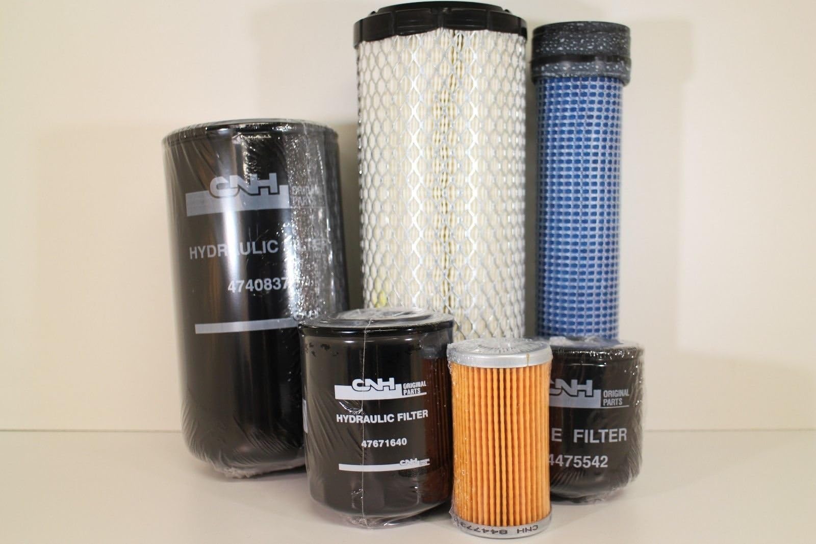 CNH New Holland TC35A TC35D TC35DA TC40A TC40D TC40DA TC45A TC45DA Tractor Filter Kit - OEM Filters - Paper, Steel/Plastic - Includes Engine Oil, Fuel, Hydraulic, Hydro, Outer & Inner Filters