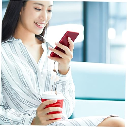 Miniatura 5 de Hemobllo Correa para teléfono celular - Colgante móvil con dije de la suerte, decoración de cordón celular para llavero móvil