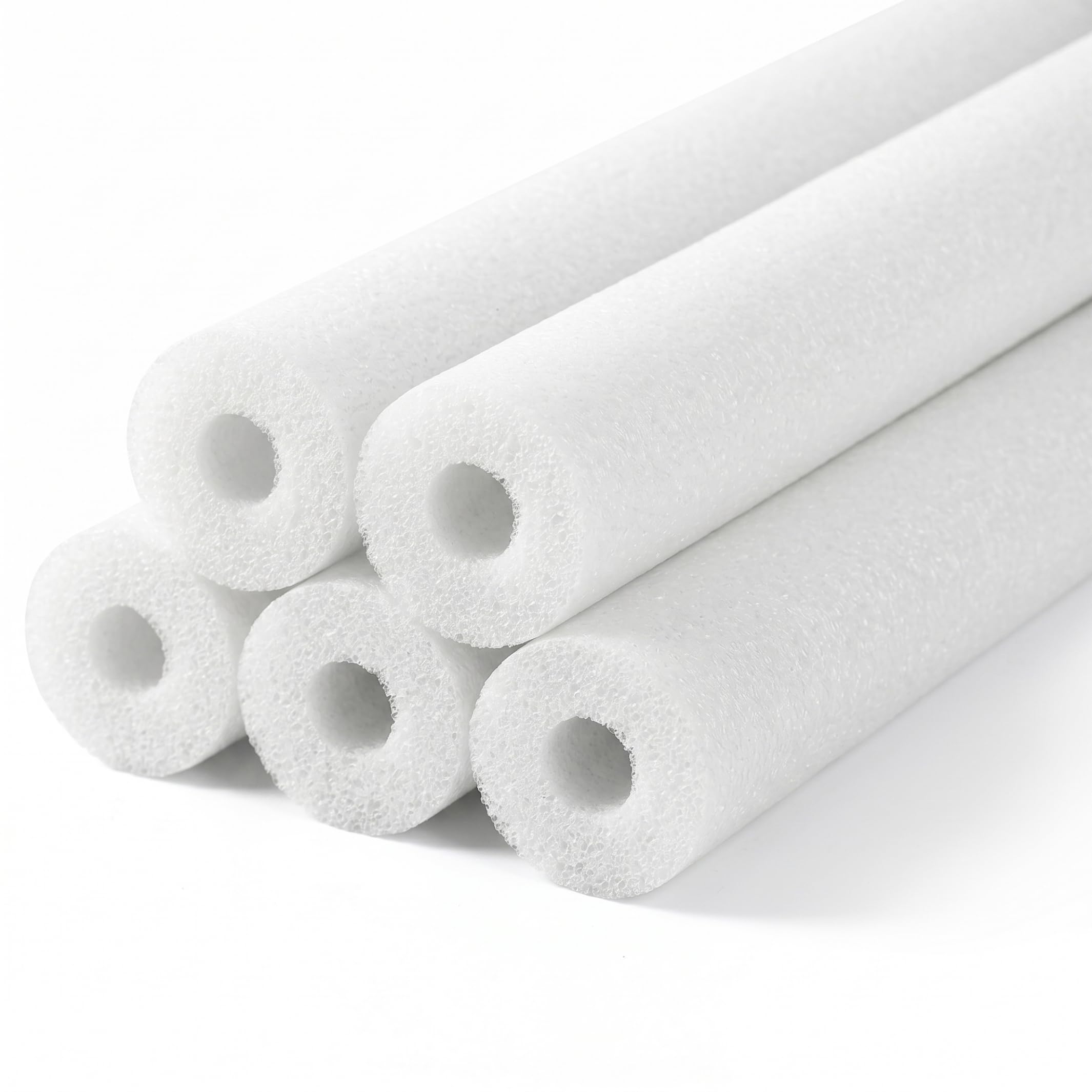 Jumbo Pool Noodle 5 Pezzi di Aiuto per Il Nuoto in Spugna Cava Leggera per Piscina (Bianco)