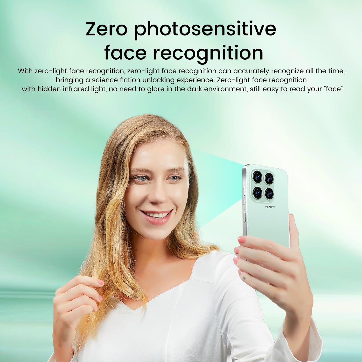 WWT 16PROMA X 12+512GB Smartphone Unlocked Cell Phone,6.99" HD Screen Android 14 Battery 7000mAh Unlocked Phone,Face ID/Fingerprint Button Unlock/Photos/Dual SIM/5G/GPS (Green)