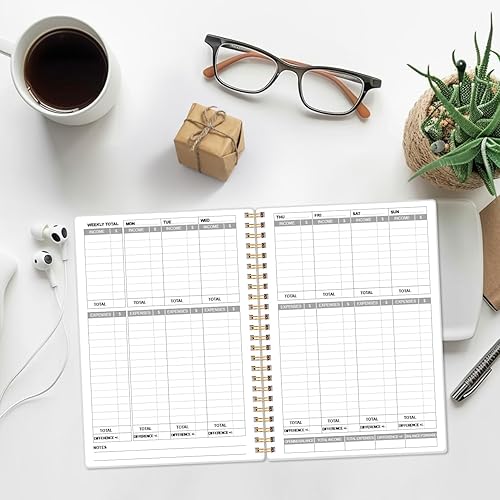 Miniatura 6 de Heveboik Libro de registro de ingresos y gastos - Rastreador de ingresos y gastos A5 para pequeñas empresas, seguimiento contable de contabilidad