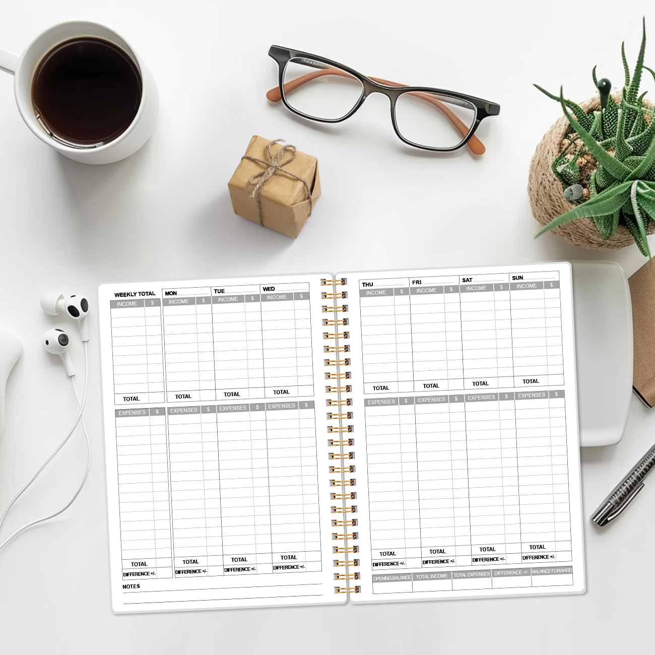 Accounting Book Income And Expense Tracker: Monthly Income And Expense Log Book, Simple ...
