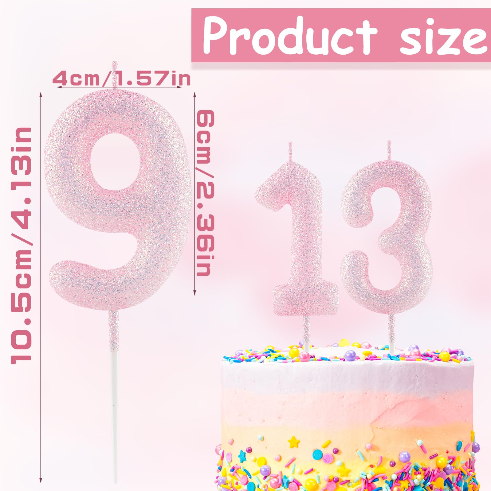 Candela per 11° compleanno rosa glitterato numero 11 candele luminose per torta decorazioni per torta di buon compleanno candela per ragazze ragazzo donne anniversario celebrazioni forniture per feste