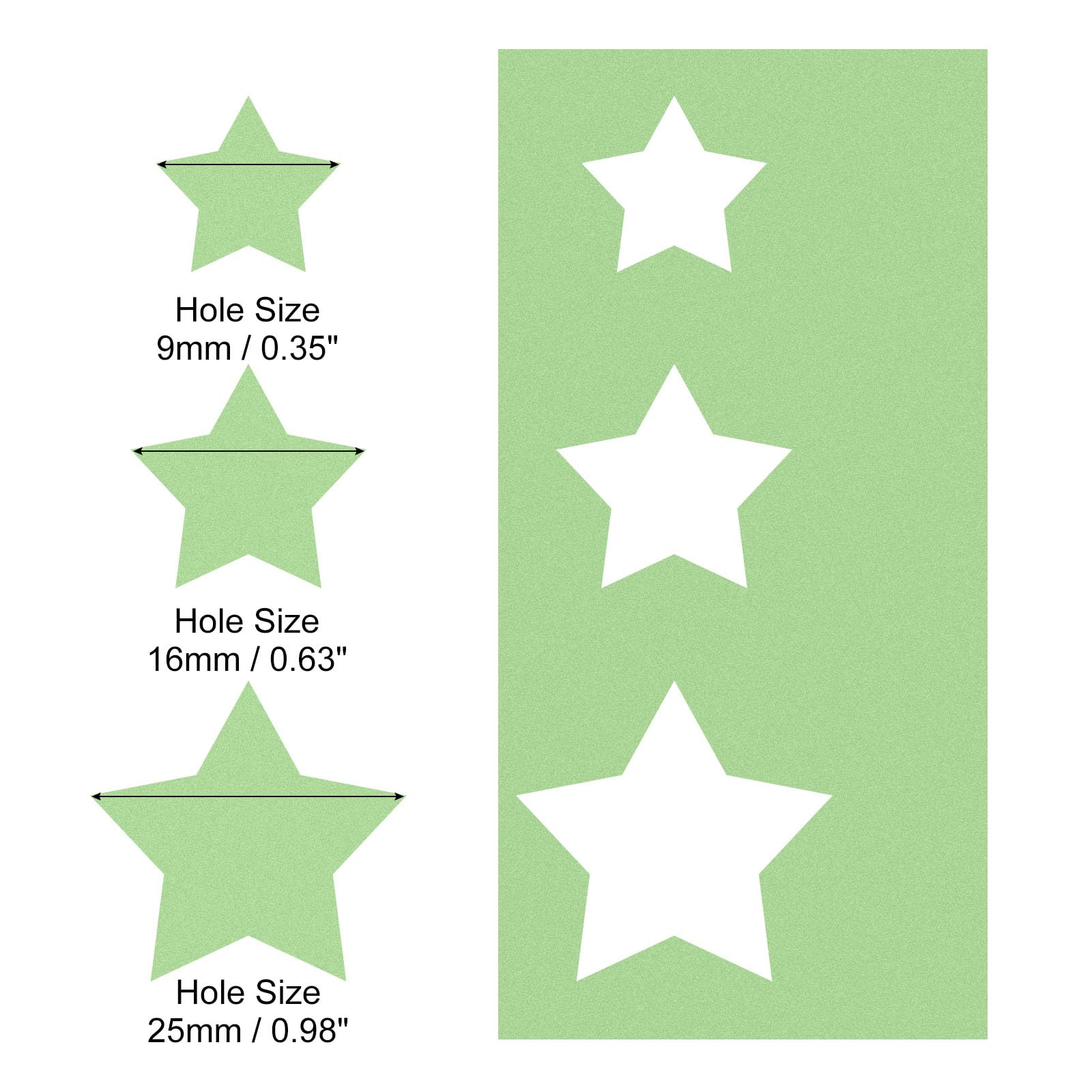 PATIKIL 0.4 Inch 0.6 Inch 1 Inch Star Punch - Image 3