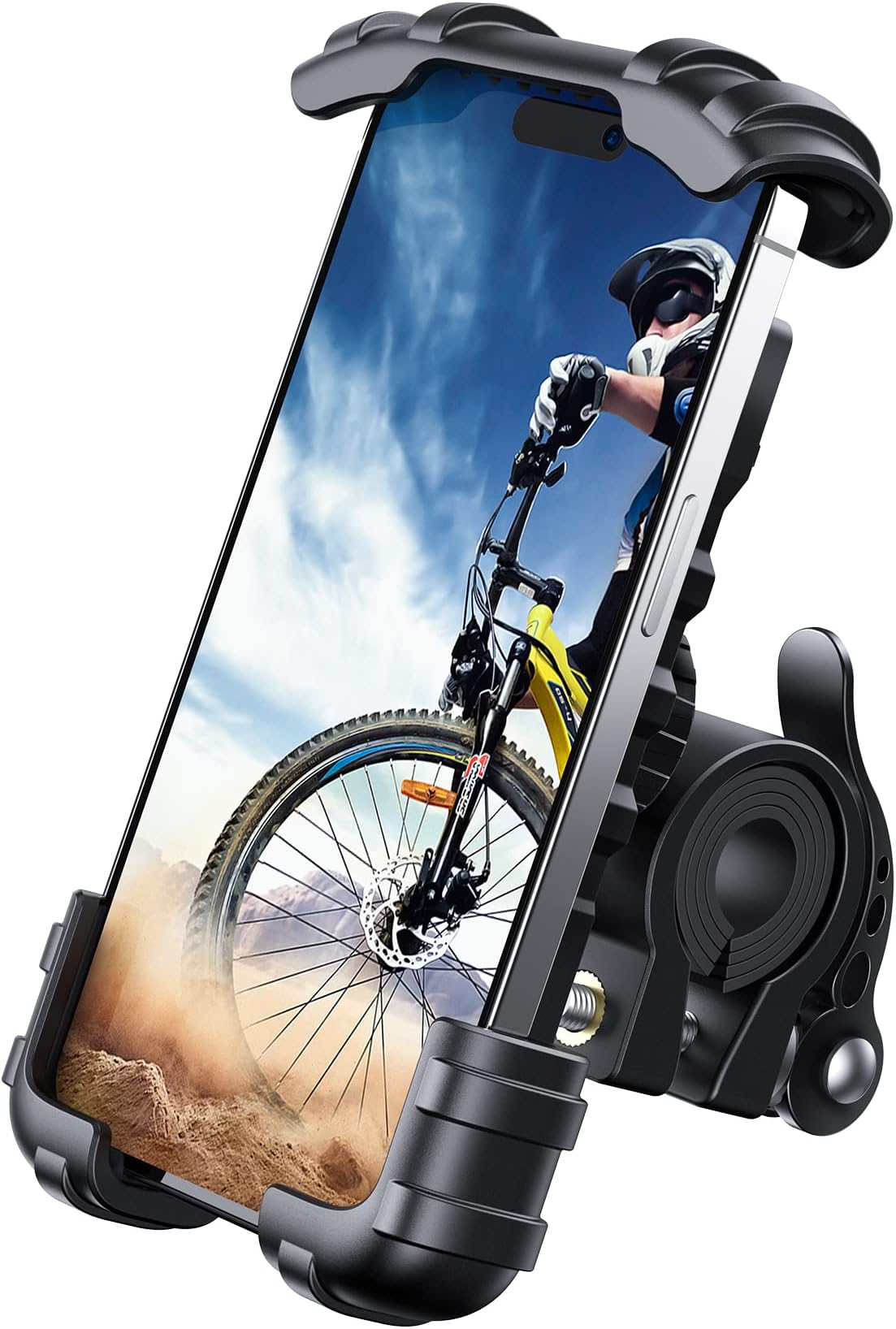 Lamicall Bike Phone Holder - Adjustable Motorbike Phone Holder, Motorcycle Phone Mount for iPhone 17 16 15 14 13 12 Pro Max Air Mini, 11 Pro Max Xs 8 X 8P 7 6S, Samsung S23, Huawei, 4.7-6.8 Devices