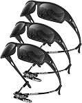 Lunettes de soleil polarisées KALIYADI pour hommes, lunettes de soleil sportives avec protection UV400 pour la course, la pêche, le golf
