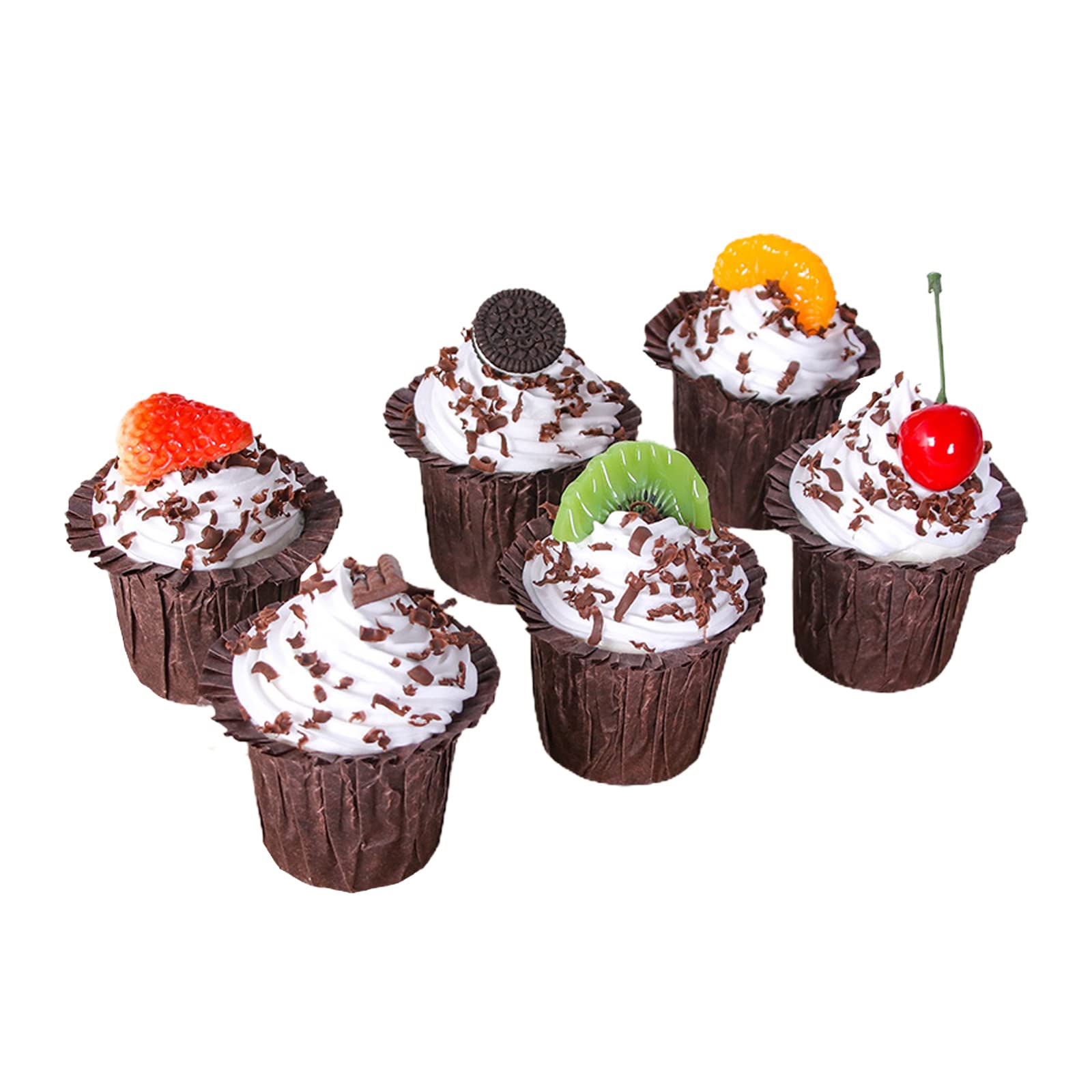 6 Cupcake Finti Per Decorazione - Perfetti Per Feste E Matrimoni - Foto 5