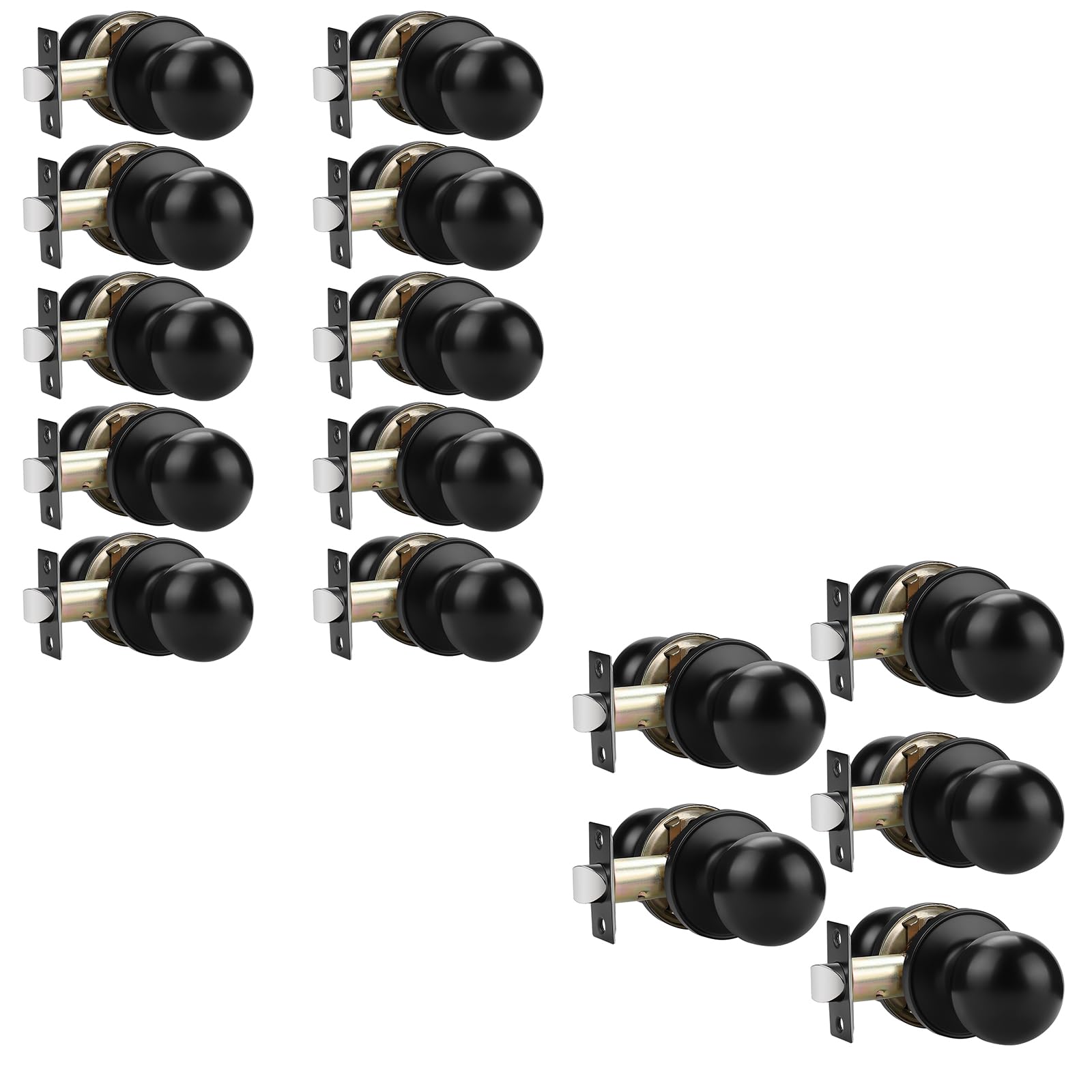 Probrico Satin Nickel Door Knobs - 10 Pack -16