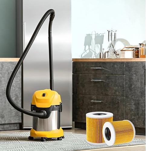 Baxcdyswe Lot de 2 filtre à aspirateur pour karcher WD series WD2 WD3 WD3P A2004 MV2 MV3 filtres à cartouche, Filtre de rechange pour Kärcher aspirateurs humides et secs 6.414-552.0/64145520 - 7