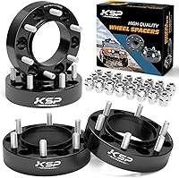KSP 1.5" Hub Centric Wheel Spacers for Tacoma 4Runner FJ Cruiser - Forged 6061 T6 Aluminum 6x5.5 Adapters w/ Extended Lug Nuts, 4-Pack Black