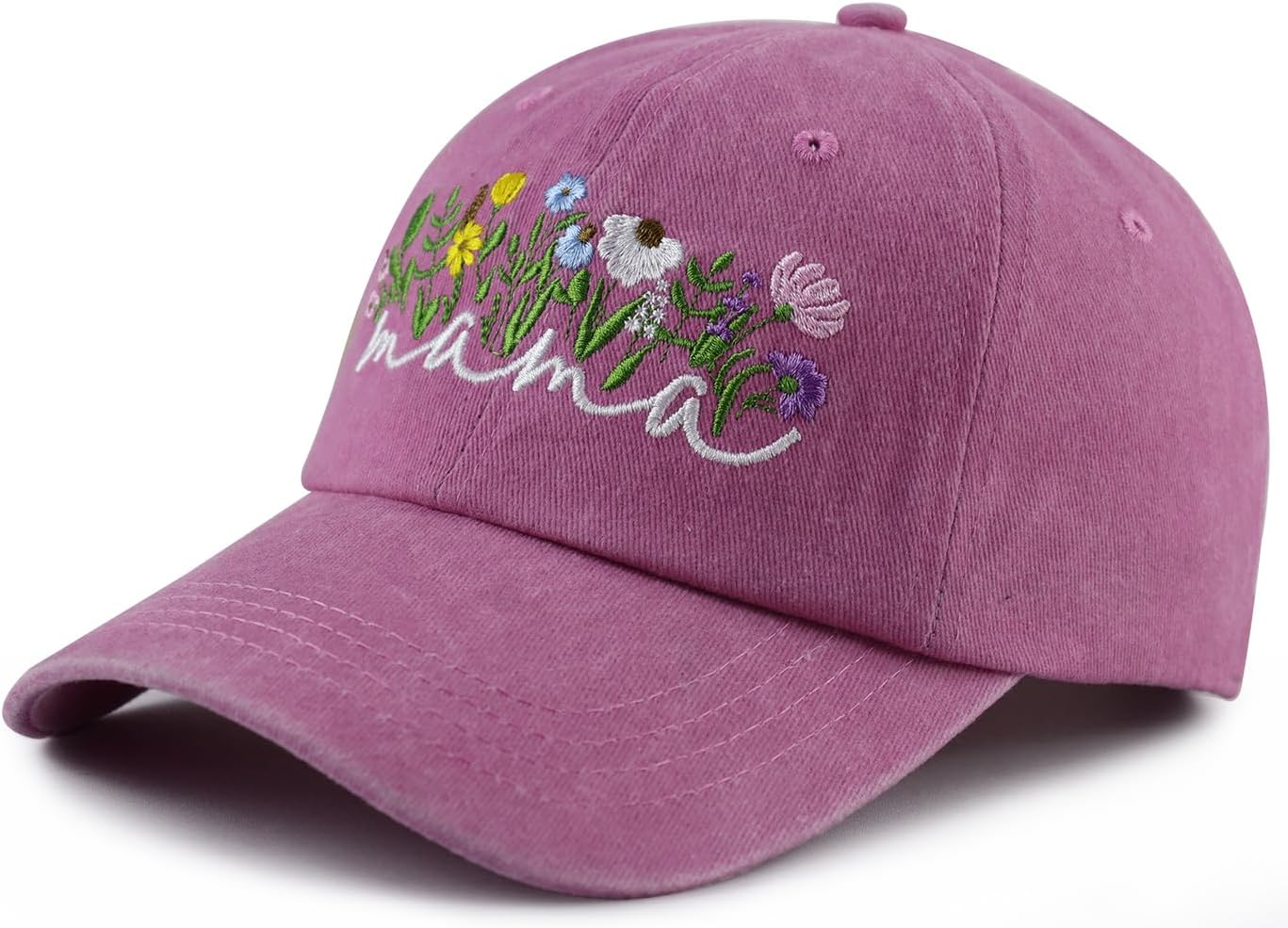 Garden Flower Mama Hat for Women, Funny Adjustable Cotton Embroidered Mom Gardeners Plant Lovers Baseball Cap - Image 3