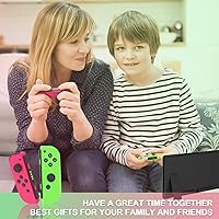 Vista 6 de OUBANG Controller for Switch Joypad, Upgraded Joypads for Switch Sports Game, LR Wireless Joy-Pad Compatible with Nintendo Switch, PinkGreen Joy