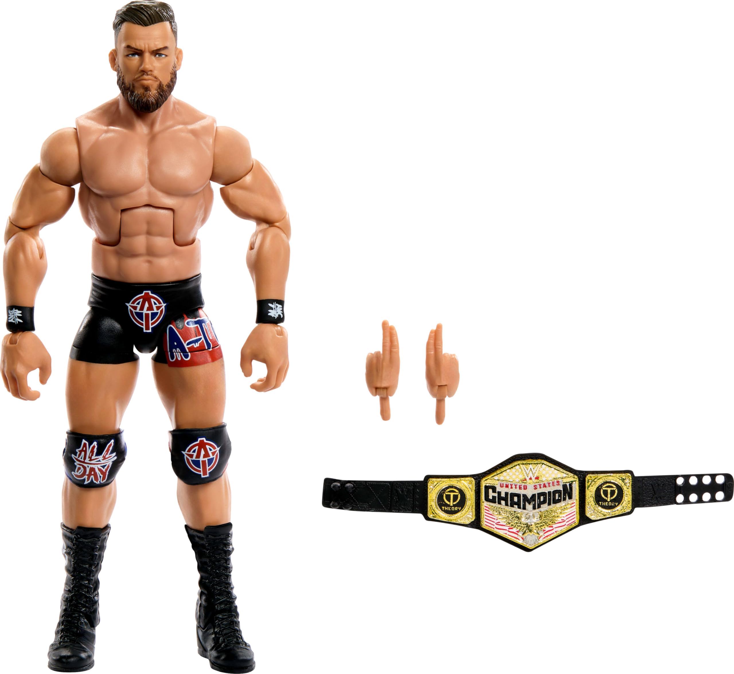 – Mattel WWE Elite Action Figure & Accessories, Series #110 Austin Theory 6-inch Collectible with 25 Articulation Points & Swappable Hands