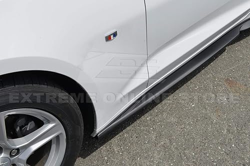 Miniatura 4 de Repuesto para modelos Chevrolet Camaro LT LS RS SS 2016  Par de extensión de panel basculante de falda lateral estilo EOS T6 (plástico ABS - negro