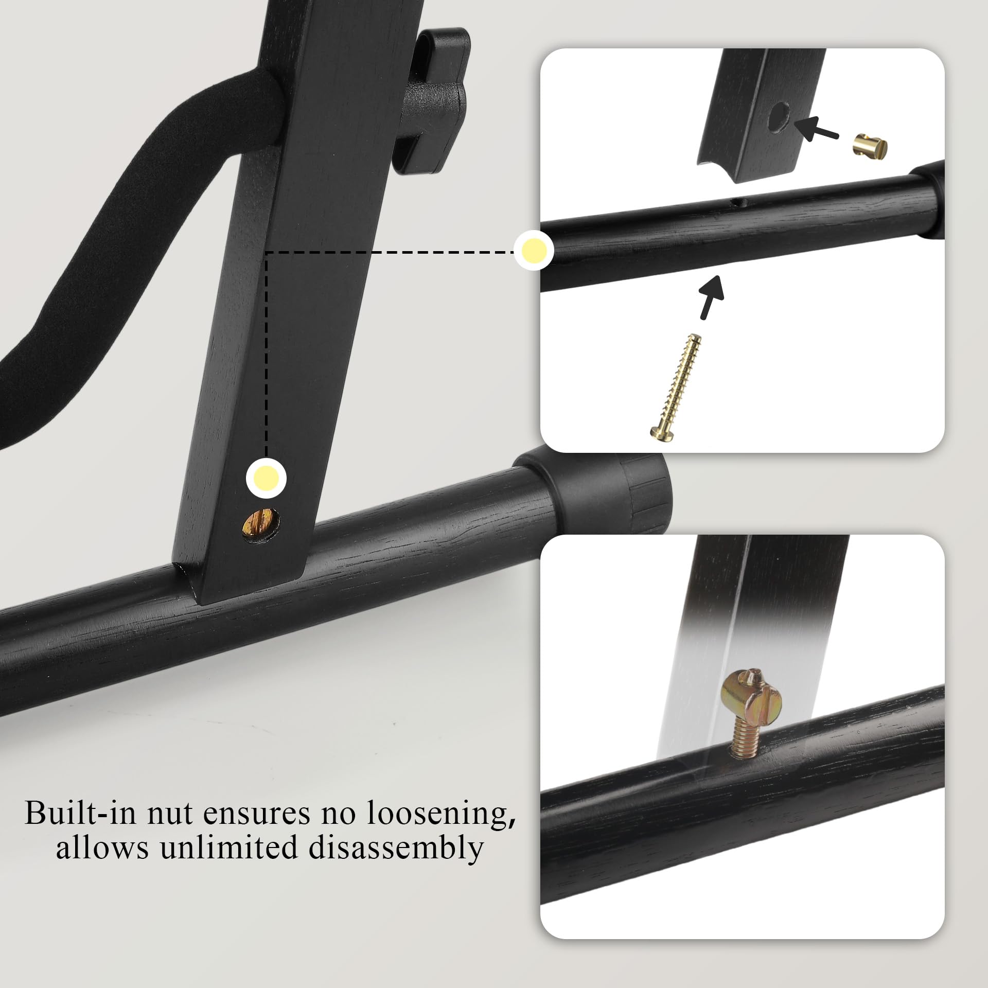 DIDA Soporte para violonchelo con soporte para arco, soporte de madera en forma de A con espuma acolchada, se adapta a 1/2, 3/4, 7/8, 4/4 tamaño completo, soporte para violonchelo para el hogar y el